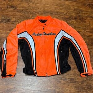 Harley-Davidson Ladies Orange and Black Riding Jacket